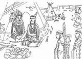Native Indians Americans Tipi Sat sketch template