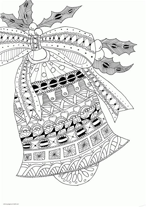 zentangle coloring pages  christmas bell coloring pages