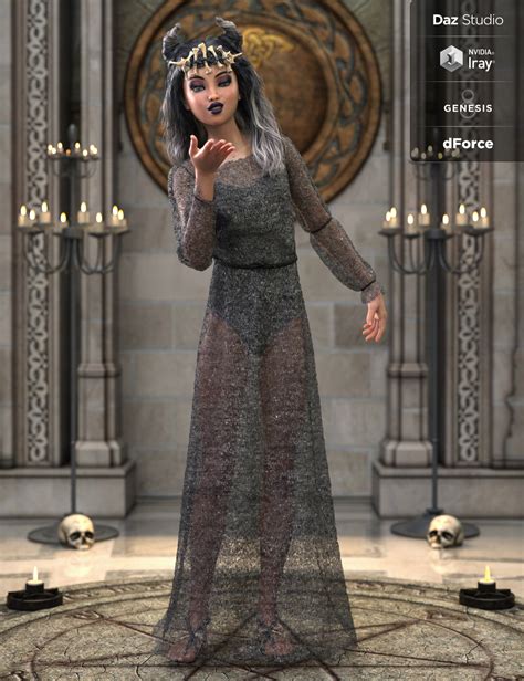 dforce dark fairy gown textures daz 3d