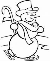 Coloring Winter Pages Snowman Skating Ice Topcoloringpages Print Skates Printable sketch template