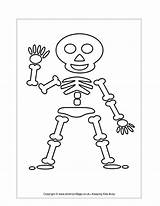 Skeleton Coloring Pages Drawing Kids Simple Body Colouring Parts Preschool Printable Easy Halloween Print Drawings Colour Cut Template Pdf Activity sketch template