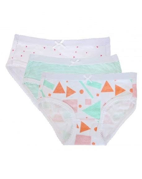 Girls Mod Print Tagless Briefs Underwear Super Soft Panties 3 Pack