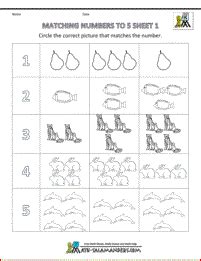 preschool math worksheets matching   preschool math worksheets