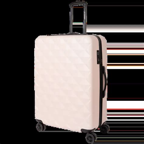 deze roze koffer van action  perfect voor je volgende trip