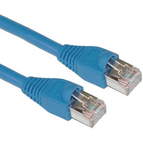 shielded cate blue ethernet cable snaglessmolded boot  foot part number