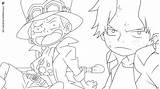 Sabo Lineart sketch template