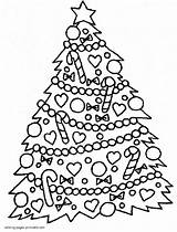 Coloring Pages Christmas Tree Printable Trees Holiday Previous sketch template