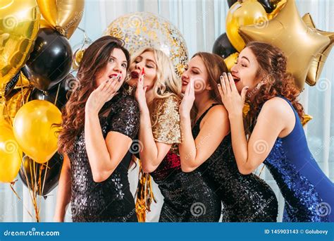 birthday party girls flattering compliments stock image image