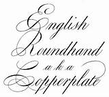 Roundhand Calligraphy Handwriting Copperplate sketch template