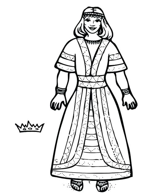 queen esther coloring pages printable  getdrawings