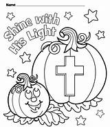 Coloring Light Shine Halloween Christian Printable Crafts His Pages Jesus Preschool Printablee Via sketch template