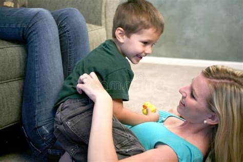 Mother And Son Playing Stock Image Image Of Beautiful 17407043