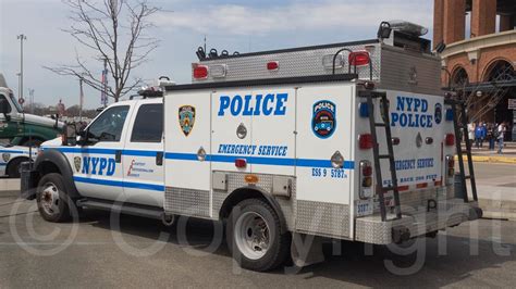 nypd police emergency service squad truck   york  flickr