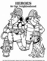 Coloring Firefighter Fire Pages Printable Kids Safety Color Truck Dog Fireman Firefighters Thank Colouring Heroes Print Fighters Preschool Sparky House sketch template