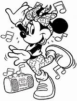 Coloring Minnie Mouse Dance Pages sketch template