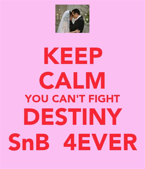 Keep Calm You Can T Fight Destiny Snb 4ever Keep Calm