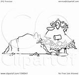 Caveman Cartoon Boulder Chiseling Toonaday Royalty Outline Illustration Rf Clip 2021 sketch template