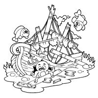 sunken ship coloring pages surfnetkids