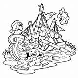 Sunken Coloring Shipwreck Surfnetkids Visekart sketch template