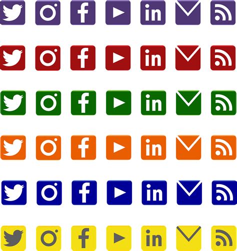 social media icons  vector graphic  pixabay