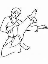 Martial Bestcoloringpagesforkids Taekwondo sketch template