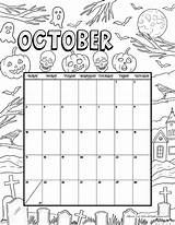 October Calendar Printable 2021 Kids Coloring Pages Calendars Color Woo Jr Activities Choose Board Onedesblog sketch template