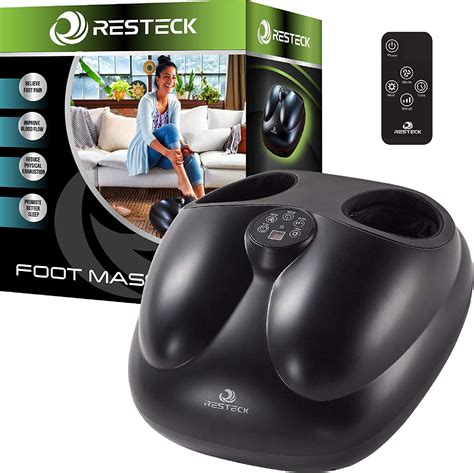 resteck™ shiatsu foot massager machine with heat {remote control} deep