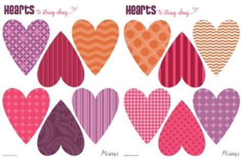 heart printable template  valentines day valentine template