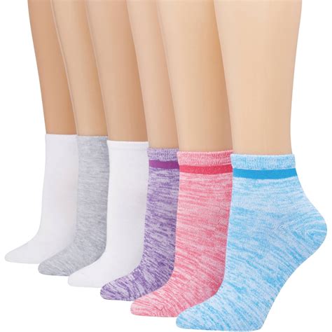 Womens Comfortblend Lightweight Ankle Socks 6 Pack – Walmart