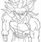 Goku Super Saiyan Coloring Ball Dragon Drawing Form Awesome Pages Getdrawings Color sketch template