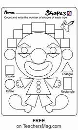 Kindergarten Teachersmag Circus Naik Anju Clown Kidzee Squares sketch template