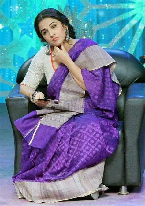 vidya balan in nice purple saree celebrities dressing pinterest