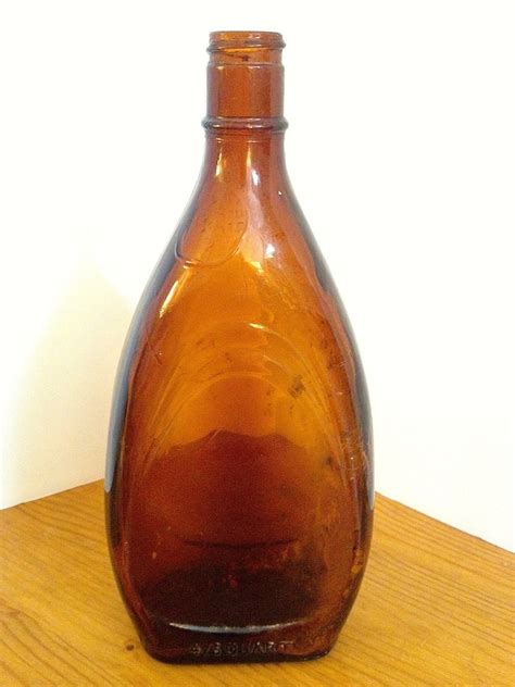 Vintage Brown Glass Liquor Bottle Federal Law Forbids Sale Or Reuse Of