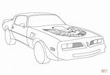 Coloring Clipart Trans Pontiac Firebird Am 1977 Drawing Pages Car Cars Printable Dodge Charger Sketch 1969 Clip Print sketch template