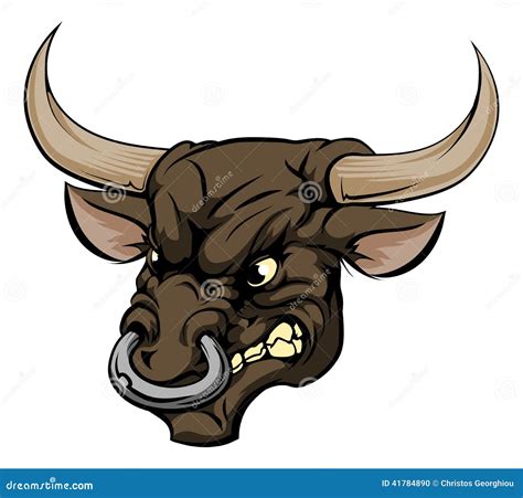 bull mascot character stock vector illustration  horn