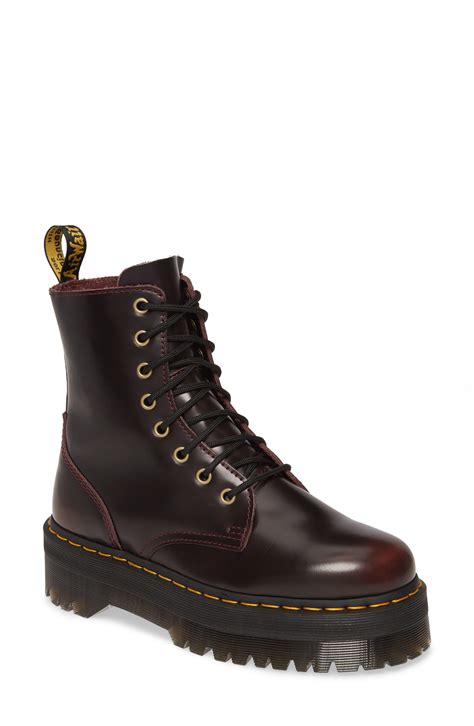 dr martens leather jadon platform boot  black save  lyst