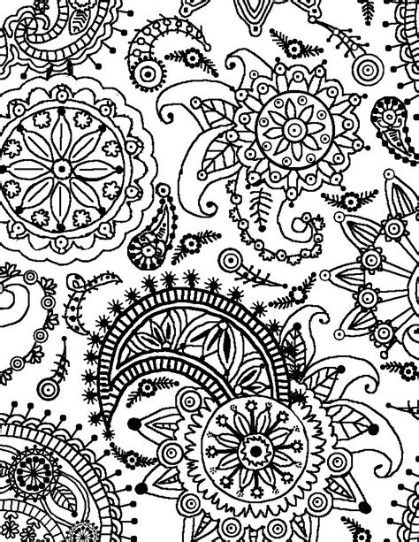 flower patterns coloring pages
