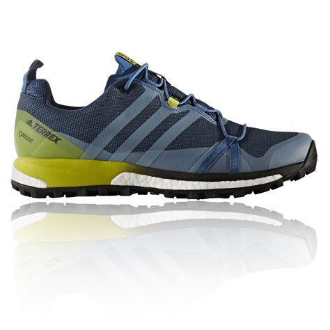 adidas terrex agravic mens blue gore tex cushioned running sports shoes trainers ebay