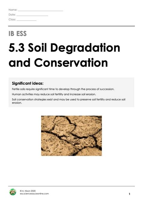 soil degradation  conservation ib ess  science sauce