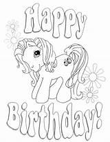 Coloring Birthday Happy Pages Pony Little Aunt Kids Color Cards Year Brother Unicorn Colouring Printable Adults Template Teacher Getcolorings Olds sketch template