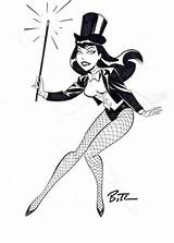Zatanna Bruce Timm Comic Girls Comics Batman Animated Series Choose Board Characters Quinn Harley Dc sketch template