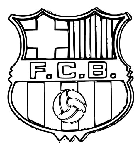 fc barcelona coat  arms fc barcelona coloring page  print  color