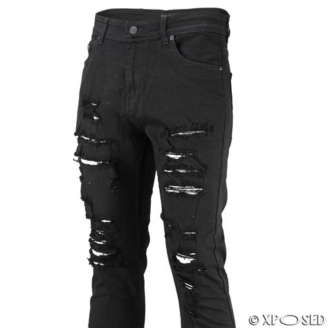 ripped black skinny jeans ripped skinny jeans mens black