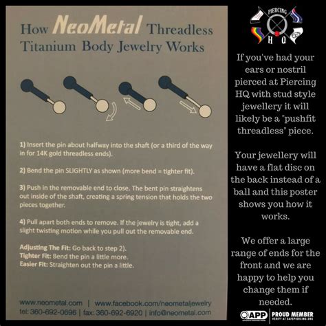neometal threadless jewellery work piercing hq