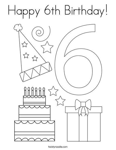 happy  birthday coloring page