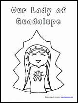 Coloring Guadalupe Lady Printable Activities Reallifeathome Catholic Printables Advertisement Kid sketch template