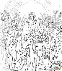 image result  jesus rides   donkey  jerusalem coloring pages