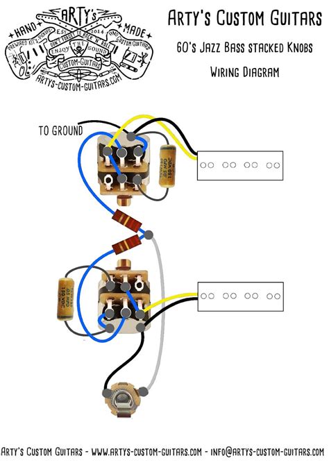 jazz bass wiring diagram stacked knobs  artys custom guitarscom diy guitar pedal stacked