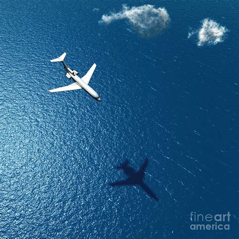 airplane flies   sea photograph  photobank gallery fine art