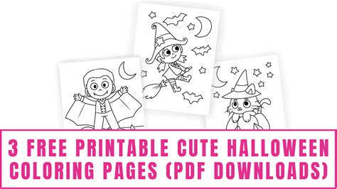 printable cute halloween coloring pages  downloads